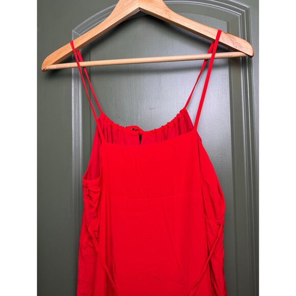 NWT Emerson Fry Tuckernuck Amy Sundress Grenadine Milkmaid Midi Dress Red Large - Picture 8 of 10